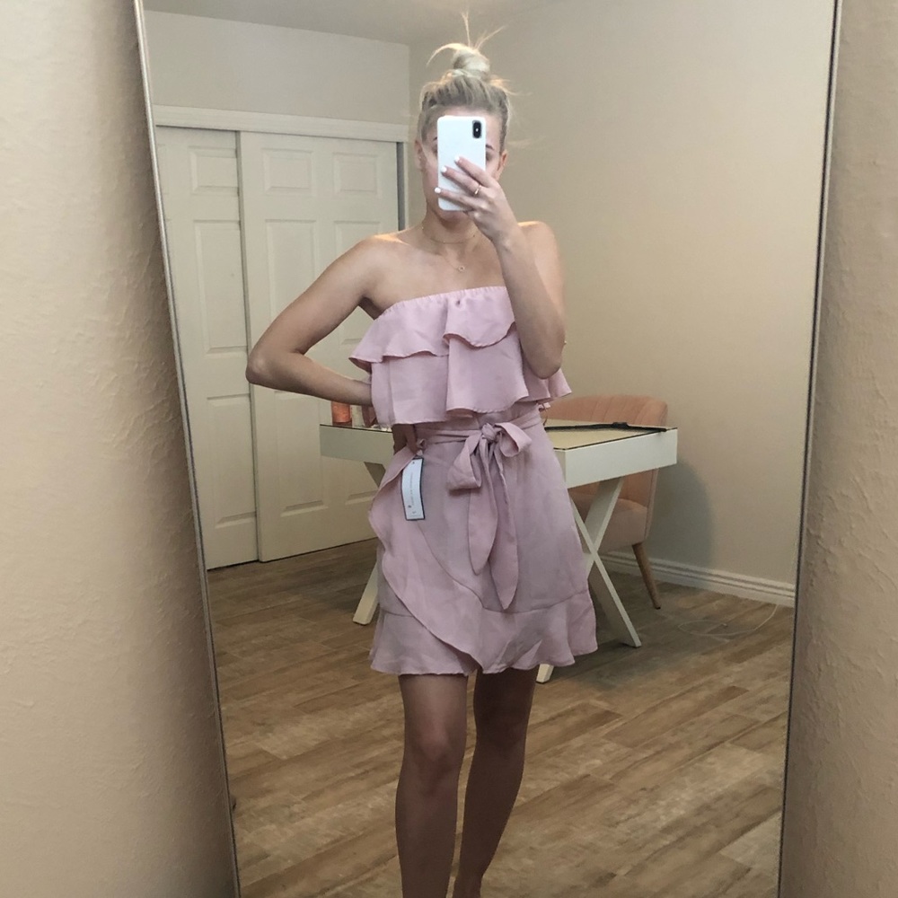 Goodnight Macaroon ruffle wrap dress